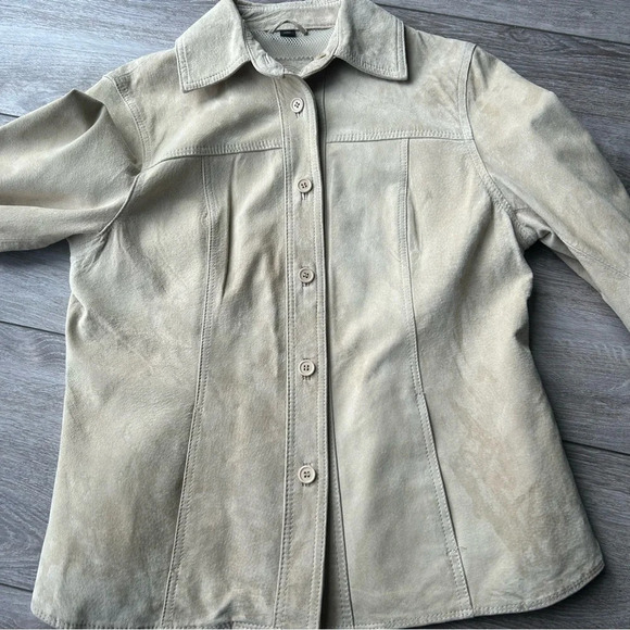 Stormtech Tan Suede Leather Lightweight  Jacket - Picture 6 of 16